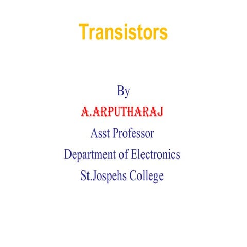 BJT and FET Transistor classifications.ppt