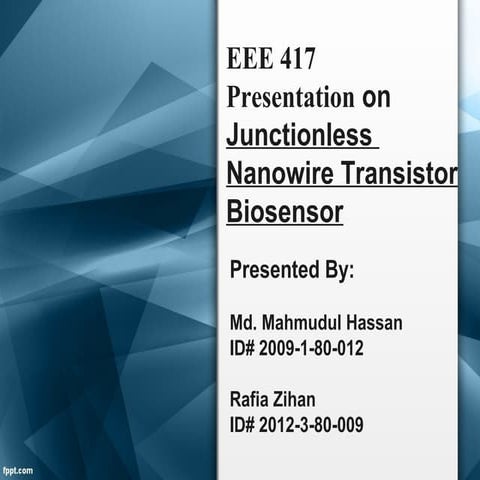 Transistor as biosensor