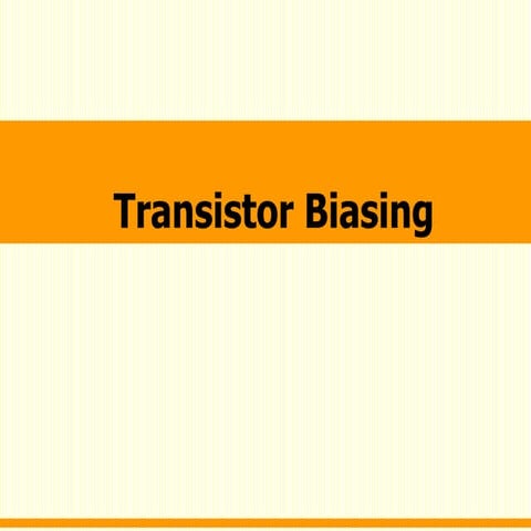 Transistor bias circuit