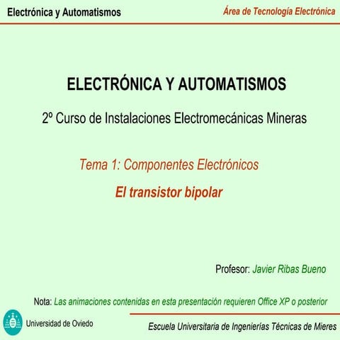 El Transistor bipolar