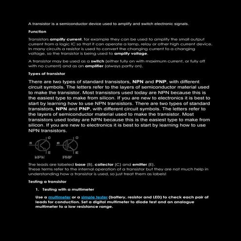 Transistors what are_they
