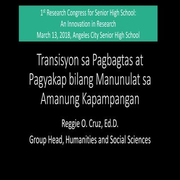 Transisyon sa pagbagtas at pagyakap bilang manunulat sa Amanung Kapampangan