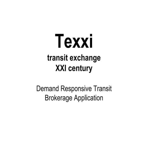 Transit Exchange Concept