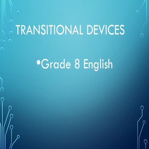 Transitional devices | PDF