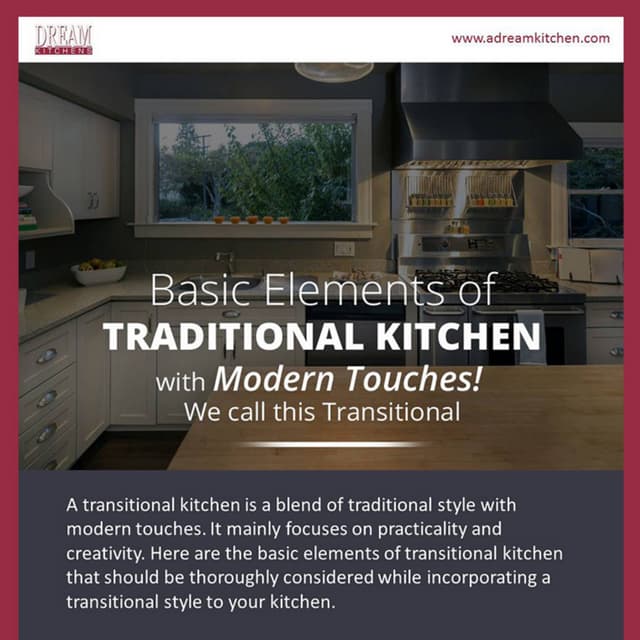 Transitional Kitchen Design in Winchester MA