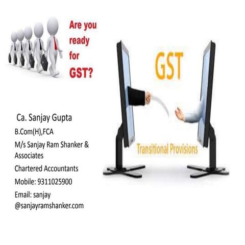 Transitional provisions-under GST in India
