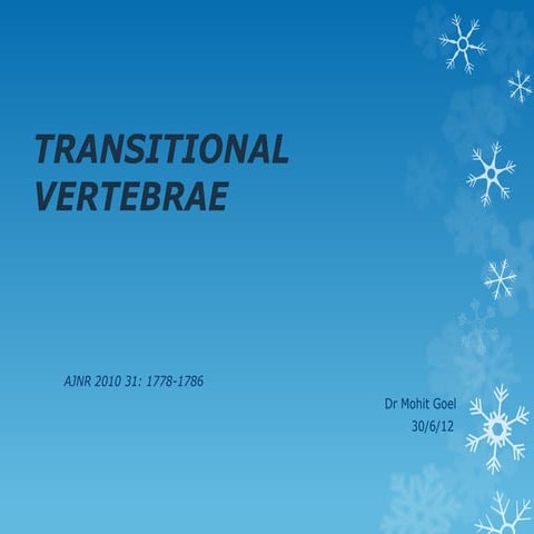 Transitional vertebrae radiology