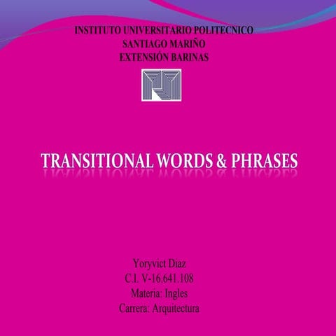 Transitional words22 01-13