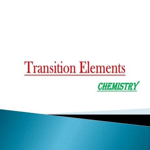 Transition elements