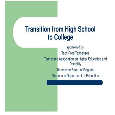 Transition From High School To College | PDF