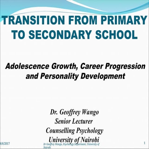 Transition from Primary to Secondary.ppt