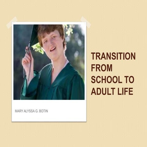 Transition From School to Adult Life for Special Education