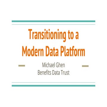 Transition to a modern data platform 
