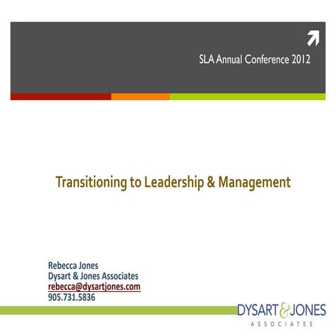 Transitioning to leadership & management roles