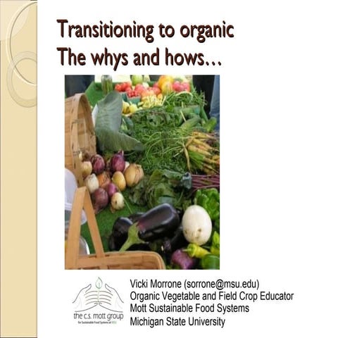 Transitioning to organic 21310