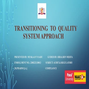 transitioning to quality approach  .pptx