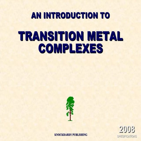 Transition metal complexes unit 1
