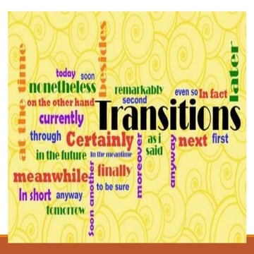 Transition Words and Phrases