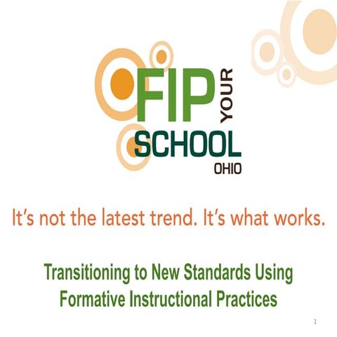 Transitioning to New Standards Using Formative Instructional Practices