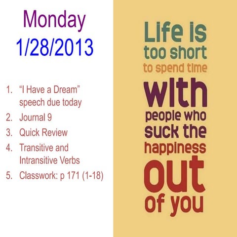 Transitive and intransitive verbs