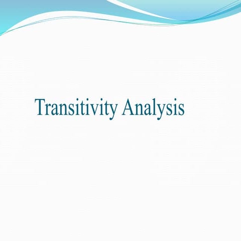 Transitivity Analysis