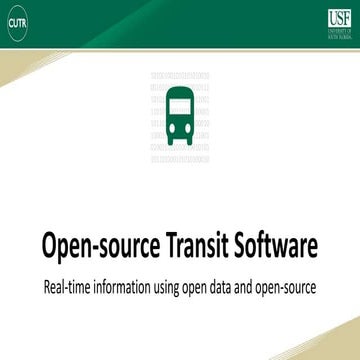 Open-source Transit Software
