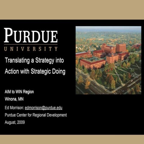 Translating a Strategy into Action with Strategic Doing 