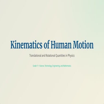 Understanding Translational and Rotational Motion: Concepts, Activities ...