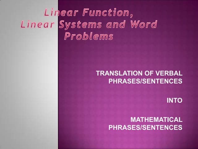 Translation (Algebra)