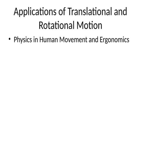 Exploring Translational and Rotational Motion in Simple and Compound ...