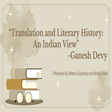 “Translation and Literary History_ An  Indian View” Ganesh Devy.pptx