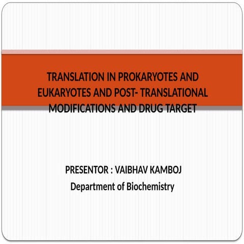 Translation in eukaryotes | PPTX