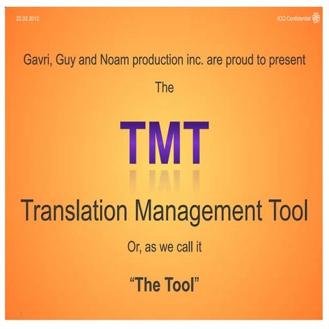 Translation management tool iii