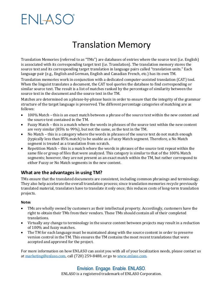 Translation memory