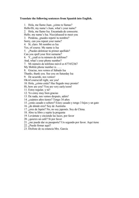 100 preguntas en ingles | PDF