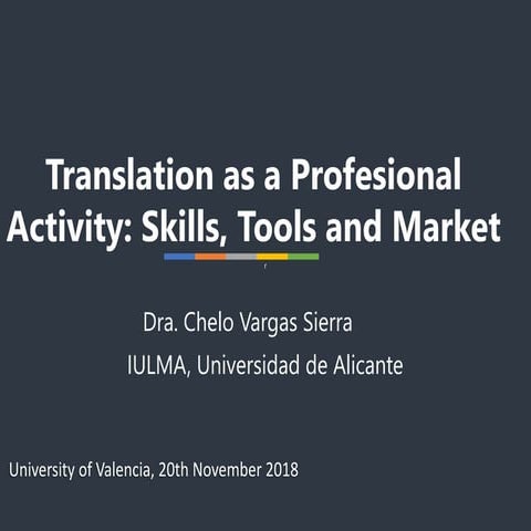 Translation as a professional activity