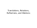 Translation, Dilation, Rotation, ReflectionTutorials Online