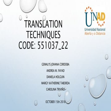 Translation techniques colaborative slide share group 22