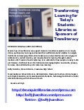Transforming Learning for Today’s Students: Libraries as Sponsors of Transliteracy  Flyer