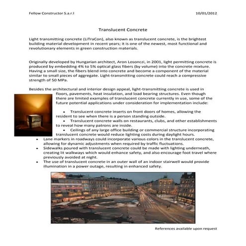 Translucent concrete