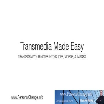Transmedia Made Easy