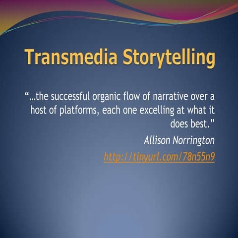 Transmedia storytelling belmont university