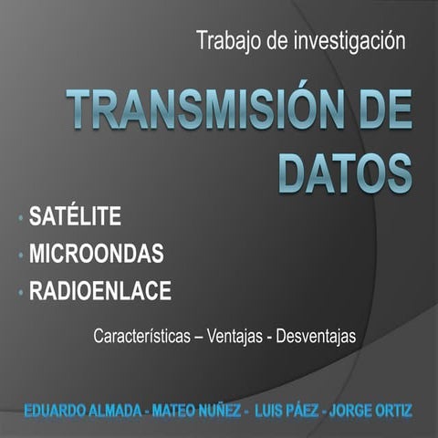 Microondas por satelite | PPTX