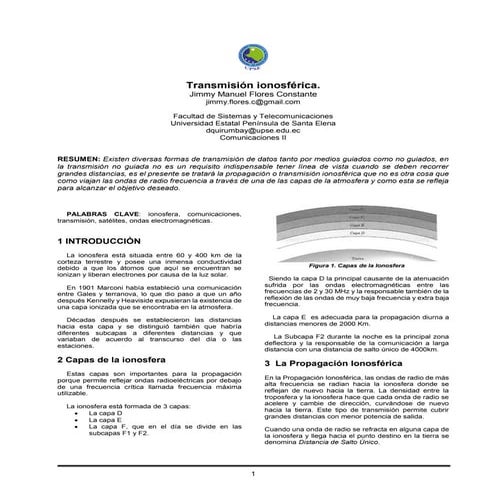 Transmisión ionosférica