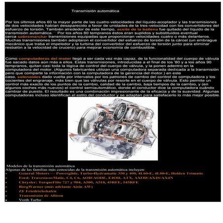 Transmision automatica