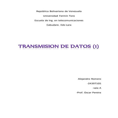 Transmisión de Datos 