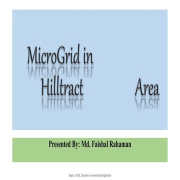 Microgrid in Hilltract area