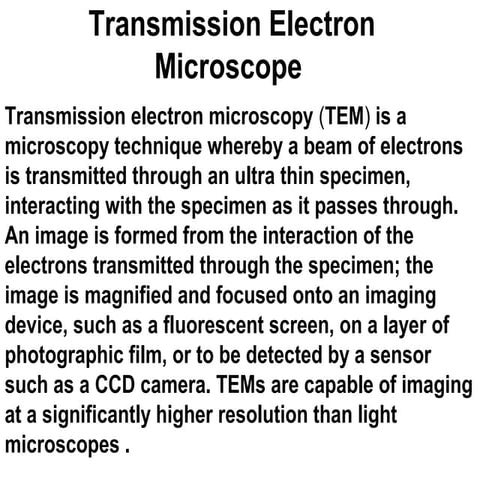 Transmission electron microscopeppt