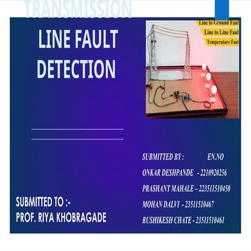 TRANSMISSION LINE Fault detection report