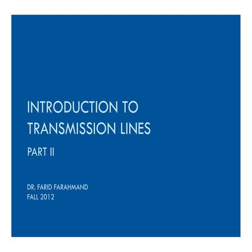 TransmissionLines electrical engineering, a transmission line
